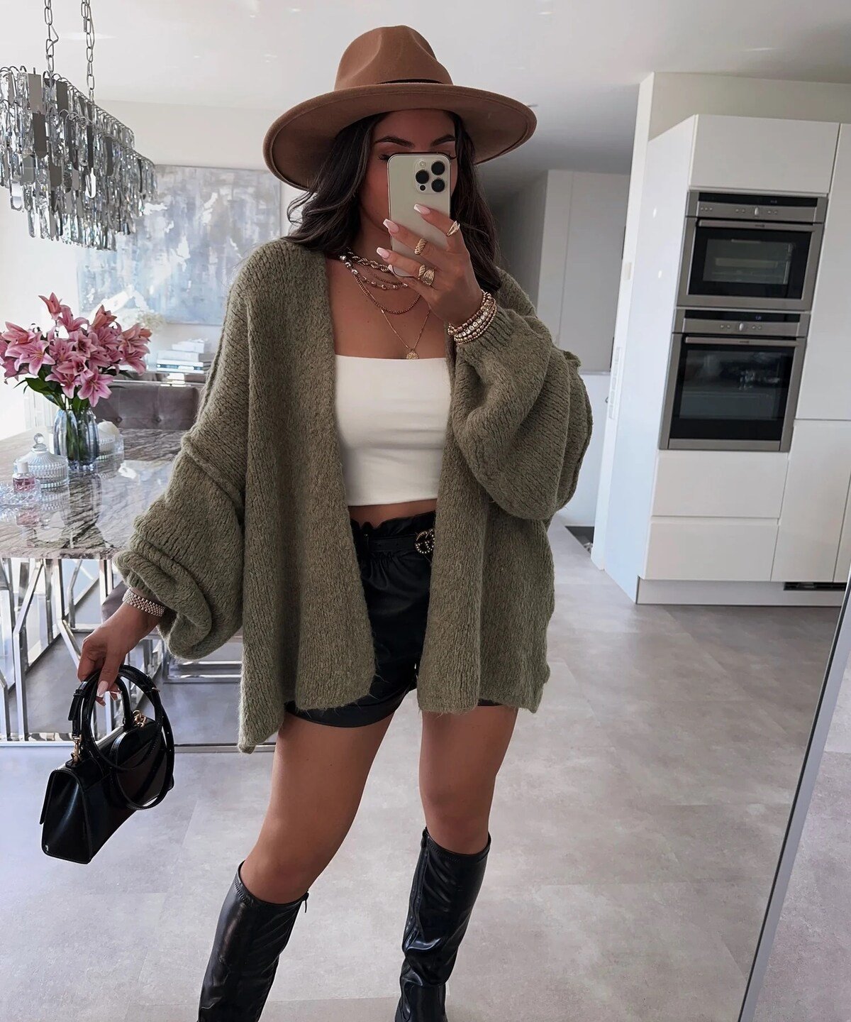 Cardigan oversize en maille douce