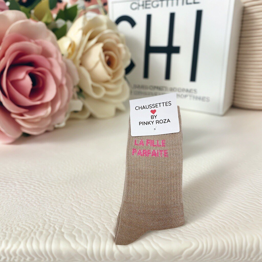 CHAUSSETTES BRILLANTES A MESSAGE LA FILLE PARFAITE – Image 2