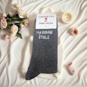 CHAUSSETTES BRILLANTES A MESSAGE: MA BONNE ETOILE