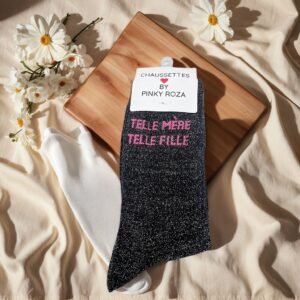 CHAUSSETTES BRILLANTES A MESSAGE TELLE MERE TELLE FILLE