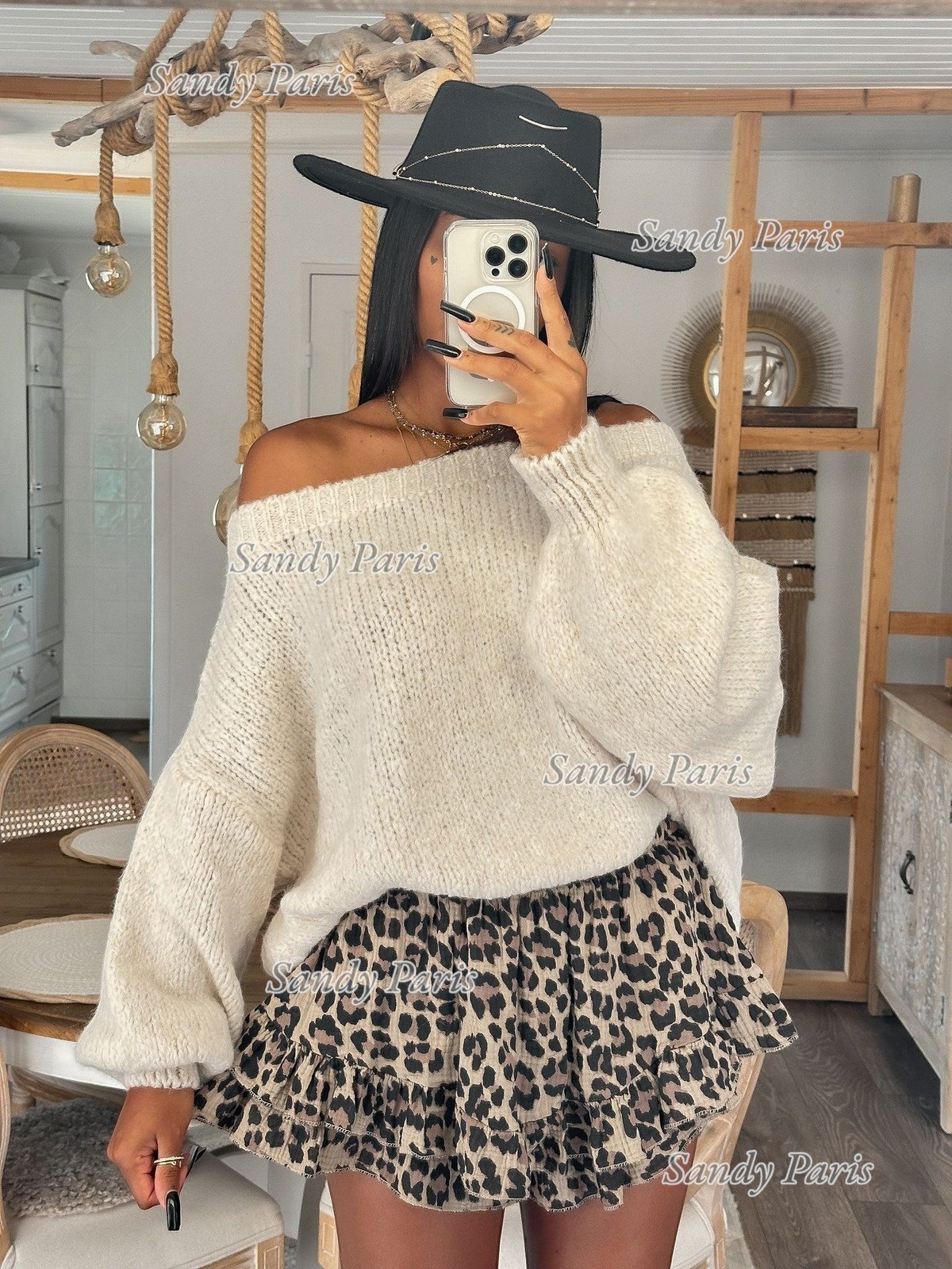 Pull Épaules Dénudées en Laine & Mohair - Sandy Paris – Image 5