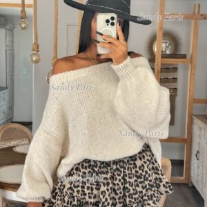 Pull Épaules Dénudées en Laine & Mohair - Sandy Paris