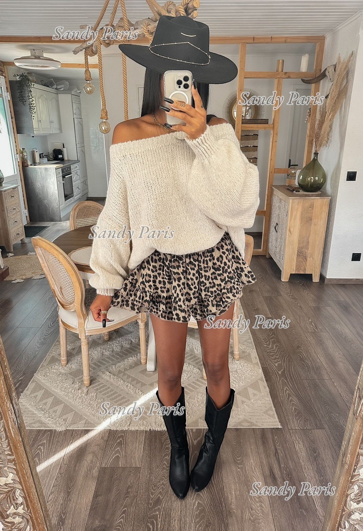 Pull Épaules Dénudées en Laine & Mohair - Sandy Paris – Image 3