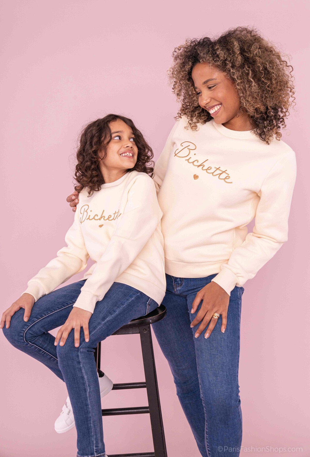 Sweat avec broderie "Bichette" Maman – Image 5