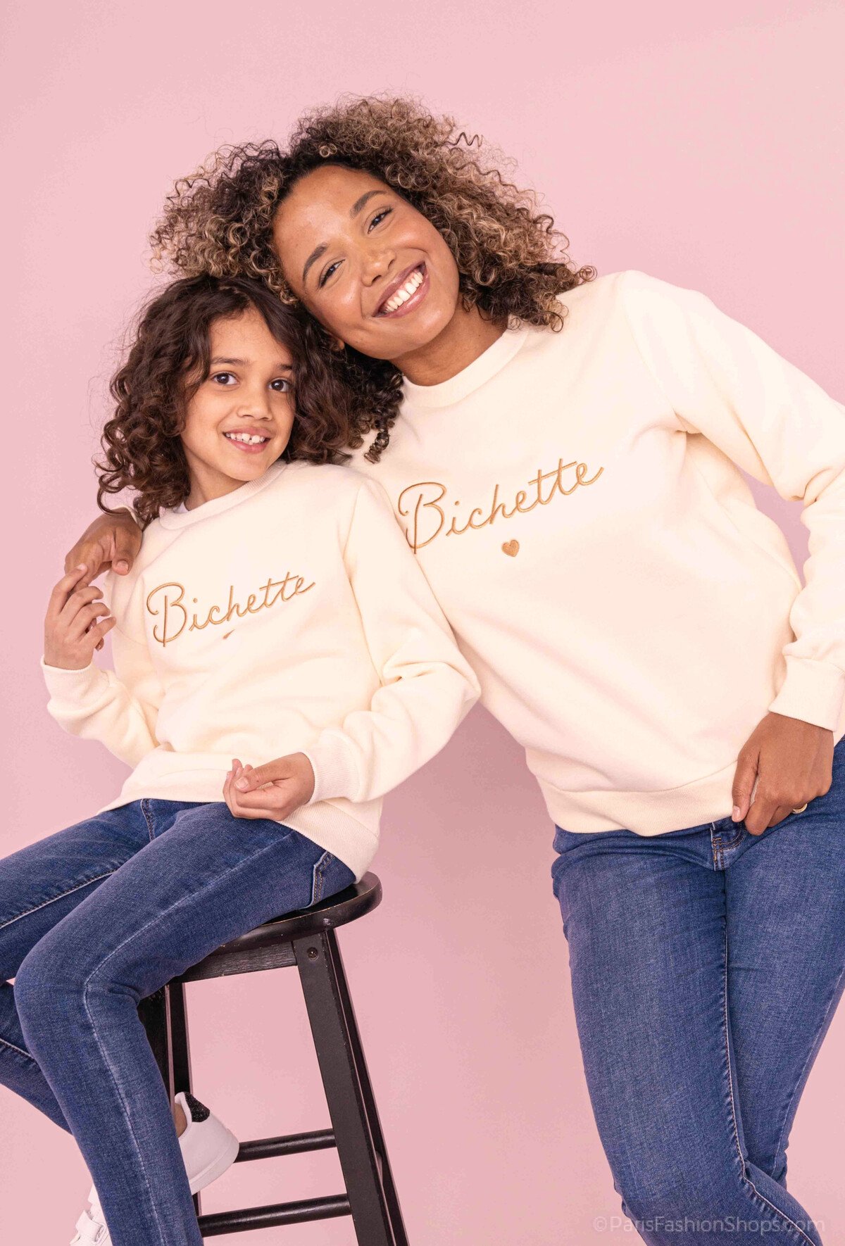 Sweat avec broderie "Bichette" Maman – Image 3