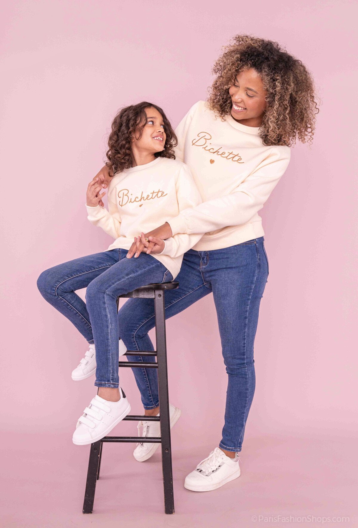 Sweat avec broderie "Bichette" Maman – Image 4