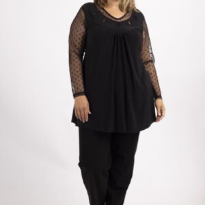 Tunique manches en dentelle