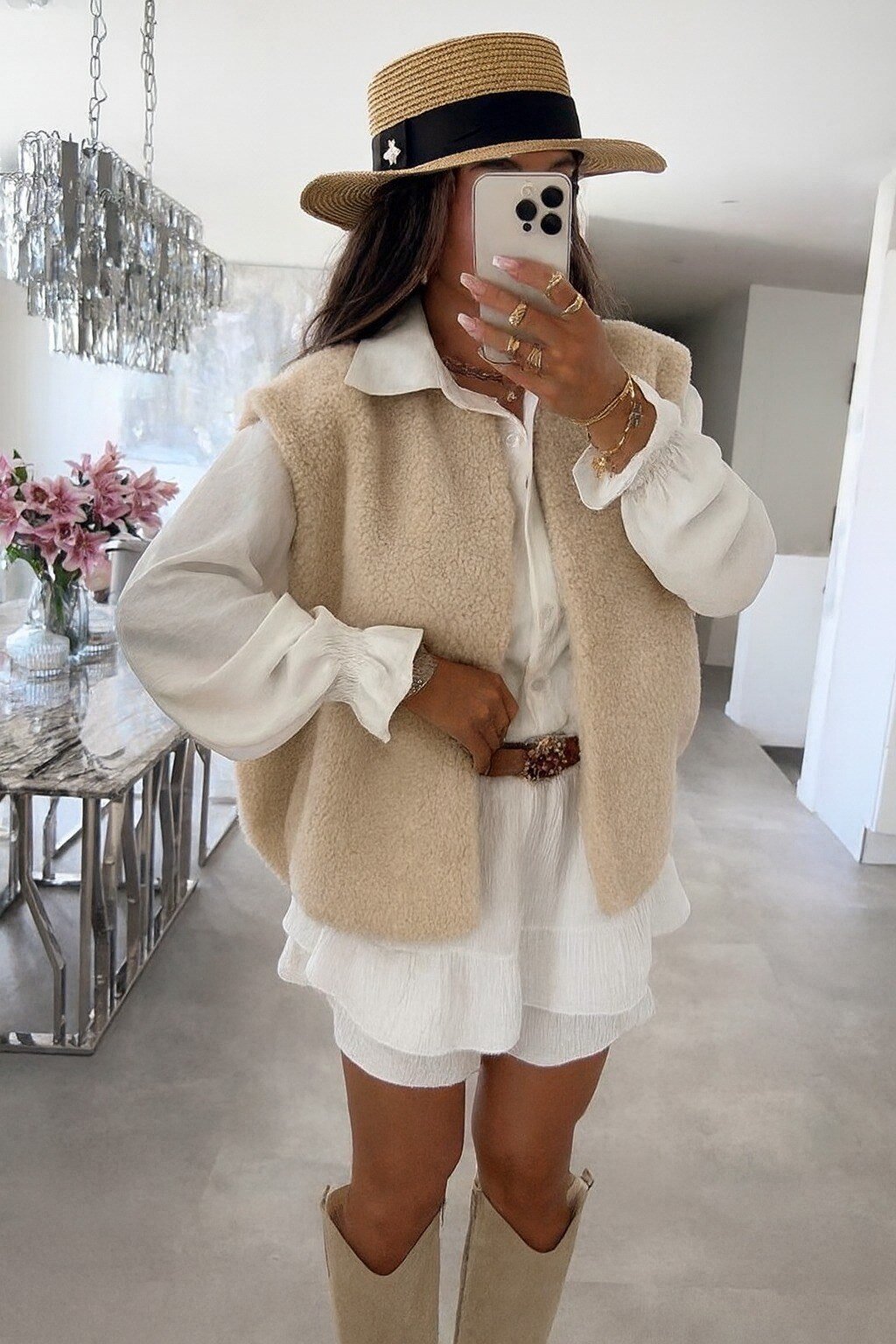 Veste sans manches moumoute doublure et poches – Image 7