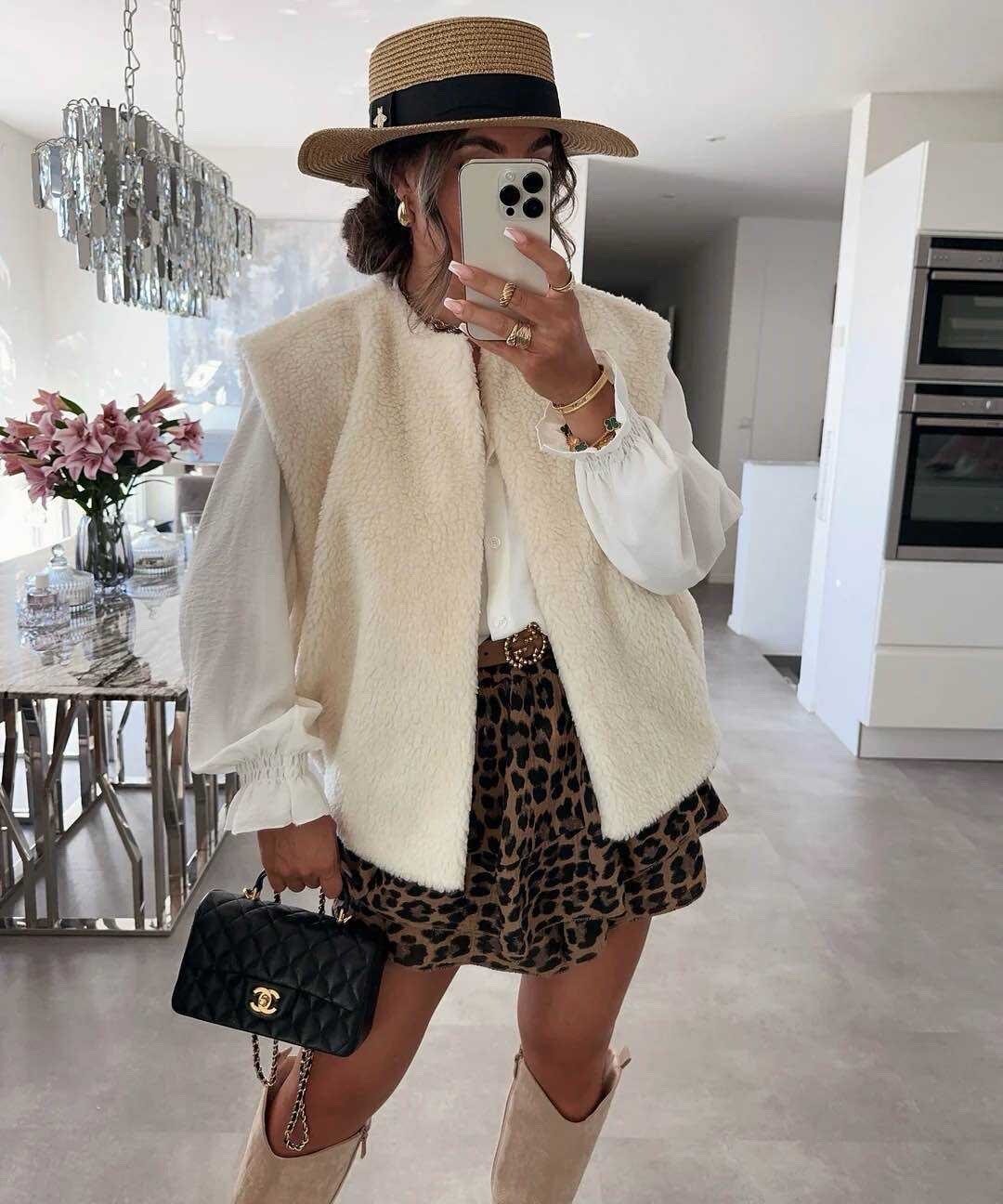 Veste sans manches moumoute doublure et poches – Image 6