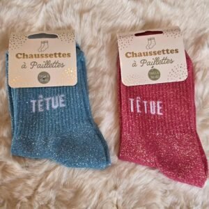 Chaussettes à Paillettes " Têtue"