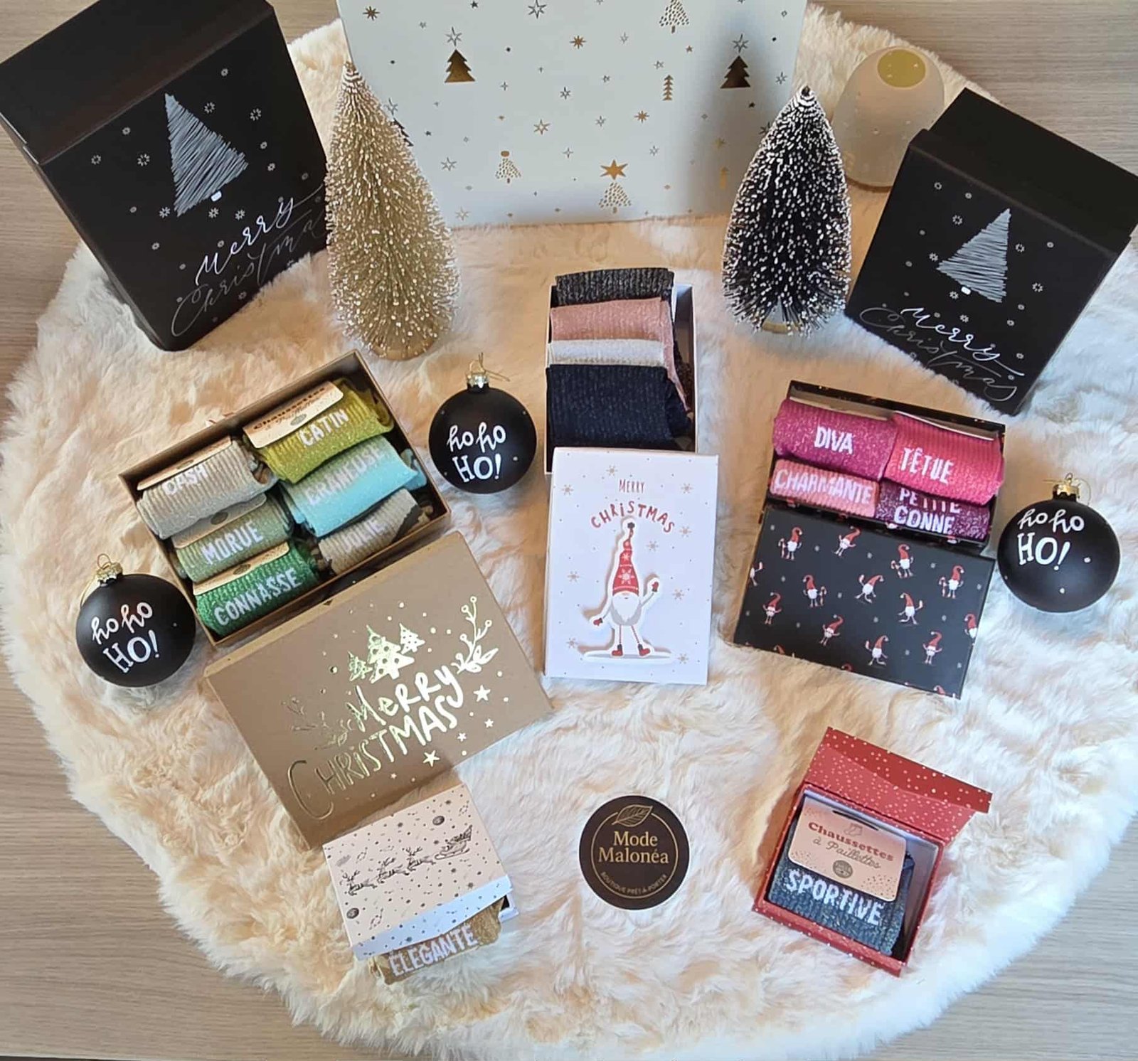 Chaussettes à Paillettes " Connasse" – Image 2