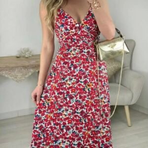 Robe longue dos nu à Fleur